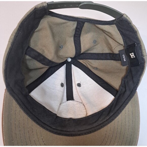 DC Shoe Co USA Snapback Hat Cap OSFM Green Brown Skateboard Flat Bill Unisex - Picture 7 of 8